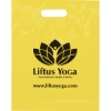 Promotional Die Cut Handle Bag - 12W x 15H x 3 - Flexo Ink Print Yellow FX20DIC1215