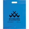 Promotional Die Cut Handle Bag - 15W x 19H x 3 - Flexo Ink Print Brite Blue FX20DIC1519