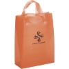 Promotional Apollo - Frosted Brite Shopper - Flexo Ink Print Tangerine Orange FX21FRB0810