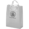 Promotional Zeus - Frosted Brite Shopper - Flexo Ink Print Silver FX21FRB1013