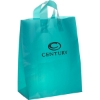 Promotional Hercules - Frosted Brite Shopper - Flexo Ink Print Teal Blue FX21FRB1317