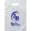 Promotional Aster™- Frosted Brite Die Cut Handle - Flexo Ink Print Frosted Clear FX21FRD0914
