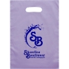Promotional Aster™- Frosted Brite Die Cut Handle - Flexo Ink Print Lavender Purple FX21FRD0914