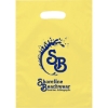 Promotional Aster™- Frosted Brite Die Cut Handle - Flexo Ink Print Yellow FX21FRD0914
