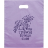 Promotional Orchid™- Frosted Brite Die Cut Handle - Flexo Ink Print with Logo FX21FRD1215