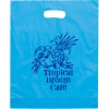 Promotional Orchid™- Frosted Brite Die Cut Handle - Flexo Ink Print Blue FX21FRD1215