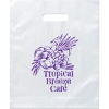 Promotional Orchid™- Frosted Brite Die Cut Handle - Flexo Ink Print Frosted Clear FX21FRD1215