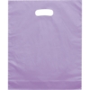 Promotional Orchid™- Frosted Brite Die Cut Handle - Flexo Ink Print Lavender Purple FX21FRD1215