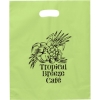 Promotional Orchid™- Frosted Brite Die Cut Handle - Flexo Ink Print Lime Green FX21FRD1215