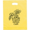Promotional Orchid™- Frosted Brite Die Cut Handle - Flexo Ink Print Yellow FX21FRD1215
