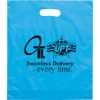 Promotional Rose™- Frosted Brite Die Cut Handle - Flexo Ink Print Blue FX21FRD1518