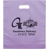 Promotional Rose™- Frosted Brite Die Cut Handle - Flexo Ink Print Lavender Purple FX21FRD1518