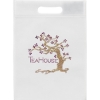 Promotional 10W x 14H - Non-Woven Die Cut Bag - Sparkle White SP30NOD1014