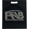 Promotional 13W x 15H x 3 - Non-Woven Die Cut Bag - Sparkle Black SP30NOD1315