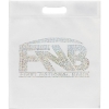 Promotional 13W x 15H x 3 - Non-Woven Die Cut Bag - Sparkle White SP30NOD1315