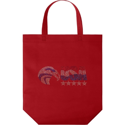 Custom Patriot™- USA Made Non-Woven Tote - Sparkle with Logo SP30USM1817