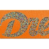 Promotional 2 Badge Satin Ribbon - 25yd Roll- Sparkle Orange SP50BAR0225