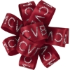 Promotional 1 Badge Satin Bow - Sparkle Red SP50BOW0104