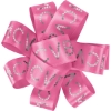 Promotional 1 Badge Satin Bow - Sparkle Brite Pink SP50BOW0104