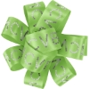 Promotional 1 Badge Satin Bow - Sparkle Lime Green SP50BOW0104