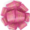Promotional 1½ Badge Satin Bow - Sparkle Brite Pink SP50BOW1506