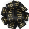 Promotional 1½ Badge Satin Bow - Sparkle Black SP50BOW1506