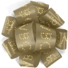 Promotional 1½ Badge Satin Bow - Sparkle Gold SP50BOW1506