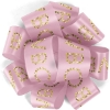 Promotional 1½ Badge Satin Bow - Sparkle Pink SP50BOW1506