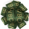 Promotional 1½ Badge Satin Bow - Sparkle Hunter Green SP50BOW1506