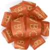 Promotional 1½ Badge Satin Bow - Sparkle Orange SP50BOW1506