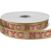 Promotional 7/8 Bridal Satin Ribbon - 25yd Roll - Sparkle Gold SP50BRR7825