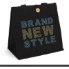 Custom Aurora™- Cotton Tote - Sparkle with Logo SP80COT1313