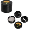 Promotional Metal 4 Piece Grinder Black CPMGRN