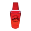 Promotional 3 Piece Plastic Cocktail Shaker Red/Clear HDRK3