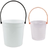 Promotional 32 Oz Plastic Rum Bucket with Mix and Match Color Handle White/Black HDRK4