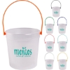 Promotional 32 Oz Plastic Rum Bucket with Mix and Match Color Handle White/Green HDRK4