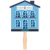 Custom House Shaped Hand Fan with Logo HF12
