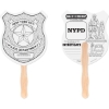 Custom Police Badge Shaped Hand Fan with Logo HF8