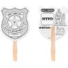 Promotional Police Badge Shaped Hand Fan Various HF8