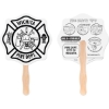Custom Fire Badge Shaped Hand Fan with Logo HF9