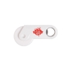 Promotional Pizza Cutter with Handle and Bottle Opener White KTC17