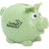 Promotional Wheat Piggy Bank Green PIGW