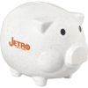 Promotional Classic Wheat Piggy Bank White PIGW2