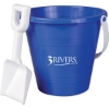 Promotional 9 Pail w/ Shovel Blue/White PWSLRG