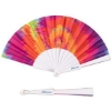 Promotional Tie-Dye Foldout Hand Fan White/Tie-Dye Various S91103X