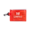 Promotional First Aid in Zip Close Pouch with Carabiner Red AID2