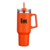 Promotional 40 Oz. Travel Mug with Handle & Straw Orange DRK17