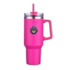 Promotional 40 Oz. Travel Mug with Handle & Straw Pink DRK17