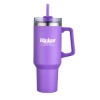 Promotional 40 Oz. Travel Mug with Handle & Straw Purple DRK17