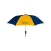 Promotional Elite Compact Folding Umbrella - 2 Color Panels Navy Blue/White SBMUMB
